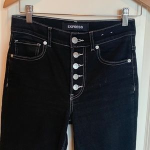 Express black high rise skinny jeans